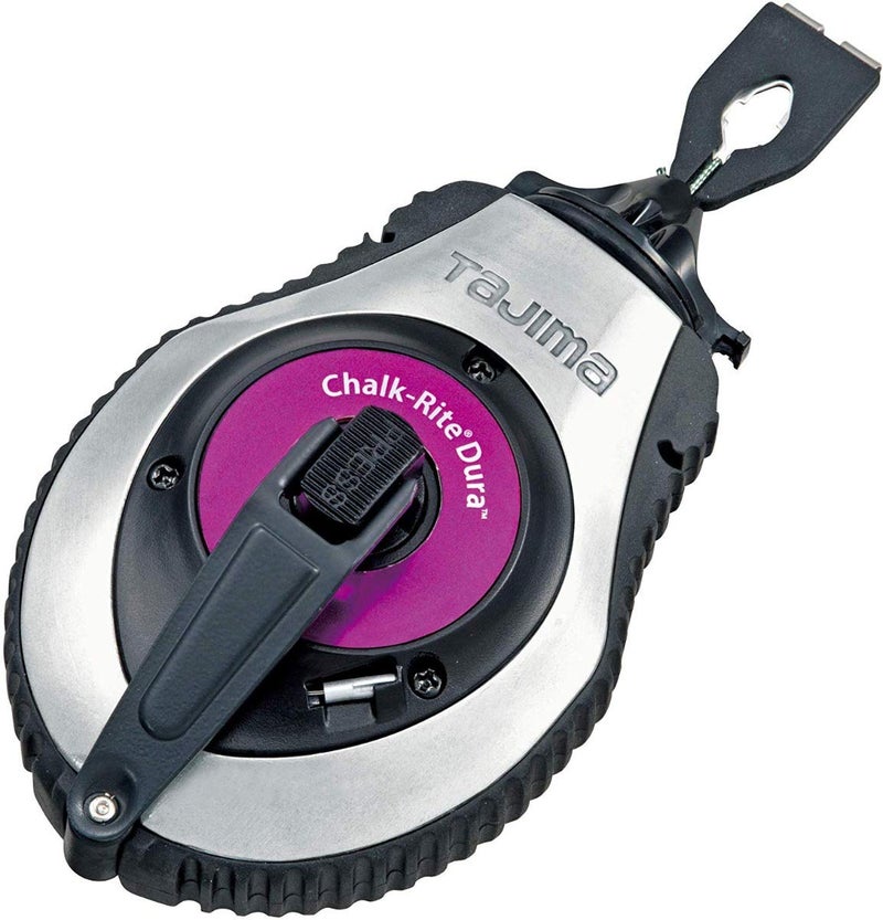 خط الطباشير TAJIMA - صندوق الطباشير Chalk-Rite Dura مع خط 50 قدم سميك 1.8 مم وزر تحرير مدمج - CR403S